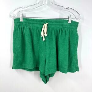 Out From Under Urban Outfitters Terry Lounge Shorts L Green Mini Pull On Pockets